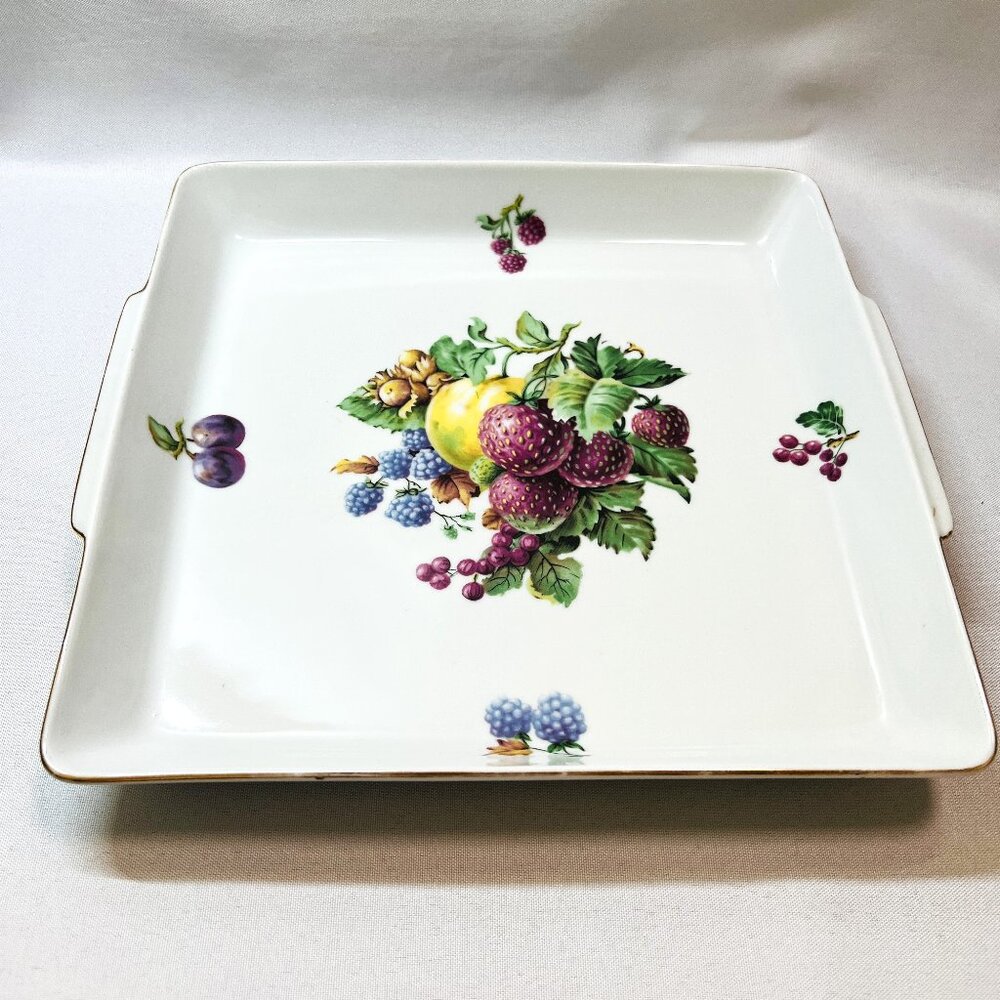 Israel Hotel Ware NAAMAN Vintage Ceramic Serving Tray 9 1/2” Square Dish